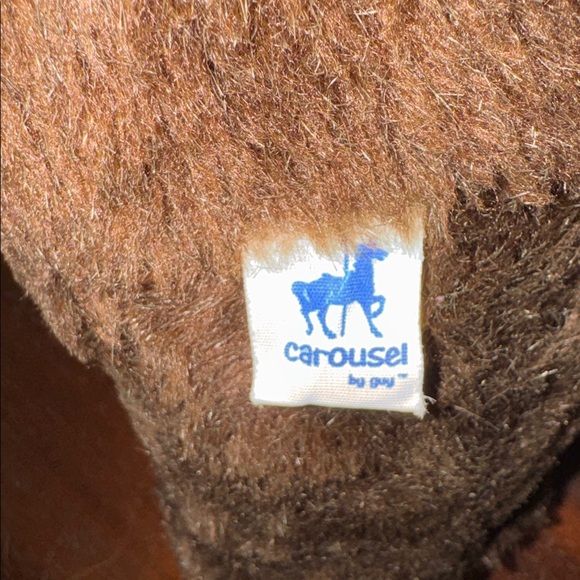 Vintage Carousel by Guy Stuffed Brown Plush Bear Toy with Red Hat 18” - Picture 4 of 5